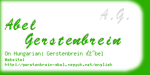 abel gerstenbrein business card